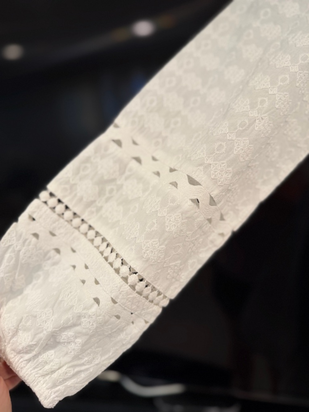 Veronica Beard DAEJA White Eyelet V-Neck Mini Dress⭐️ - Picture 5 of 16